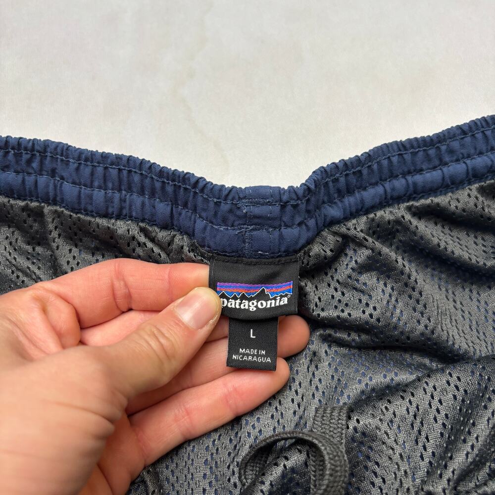 Patagonia Baggies 5 Inseam Swim Shorts Nylon Mens L Navy Blue Trunk - Picture 3 of 9